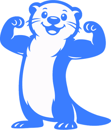 Otter flexing its muscles